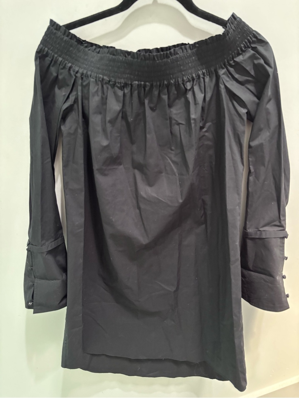 Derek Lam Black Off-Shoulder Top